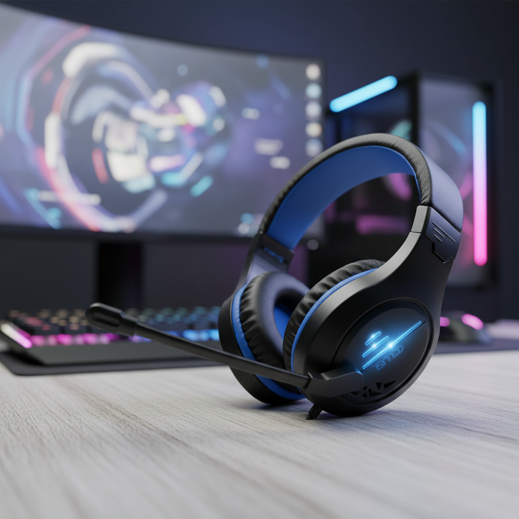 Colusi Gaming Headset CLS100 Pro+Gaming 3.5+USB Headphone |Black/Blue