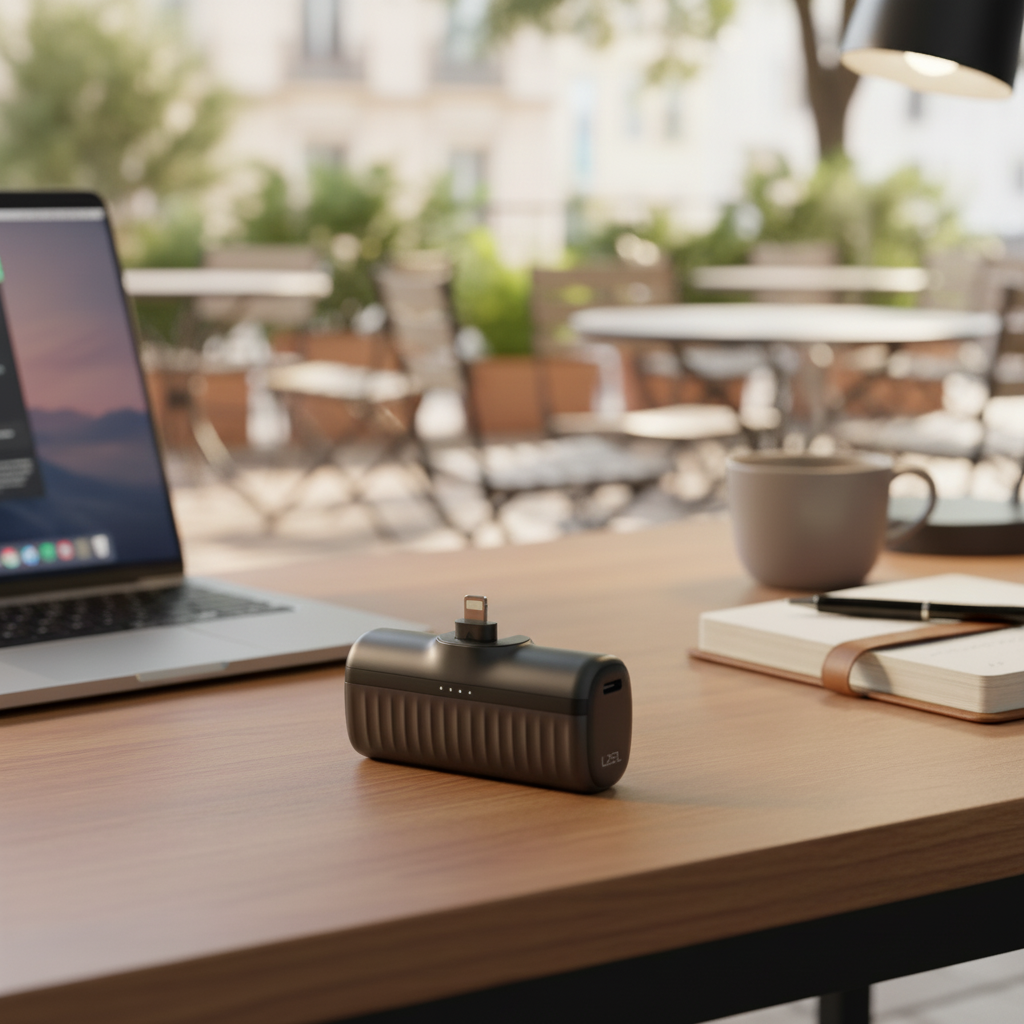 بطارية متنقلة PrimeBrio Clip C5 من ليزل – بسعة 5000 مللي أمبير، قدرة 20 واط، منفذ USB-C  | أسود