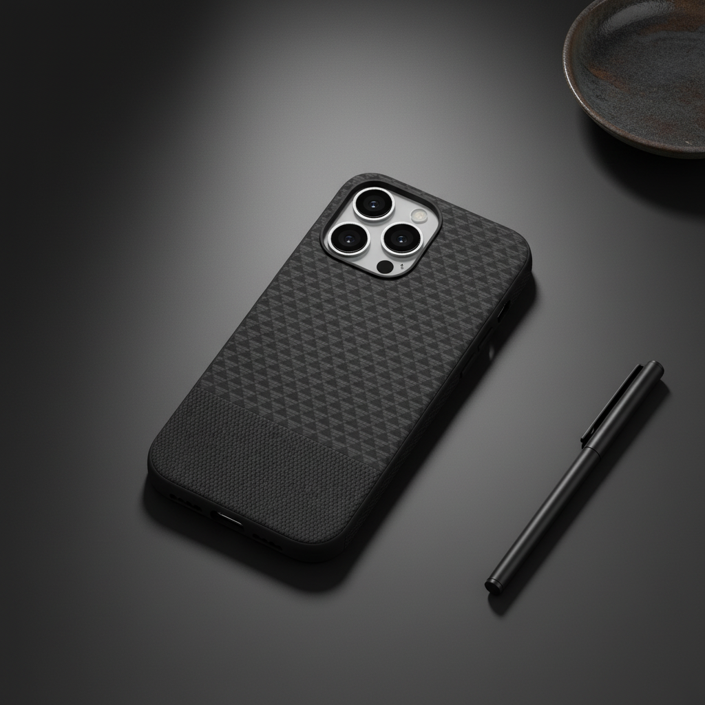 كفر حماية MagCarbon Splice من LZEL لجهاز iPhone 16 Pro | كاربون أسود