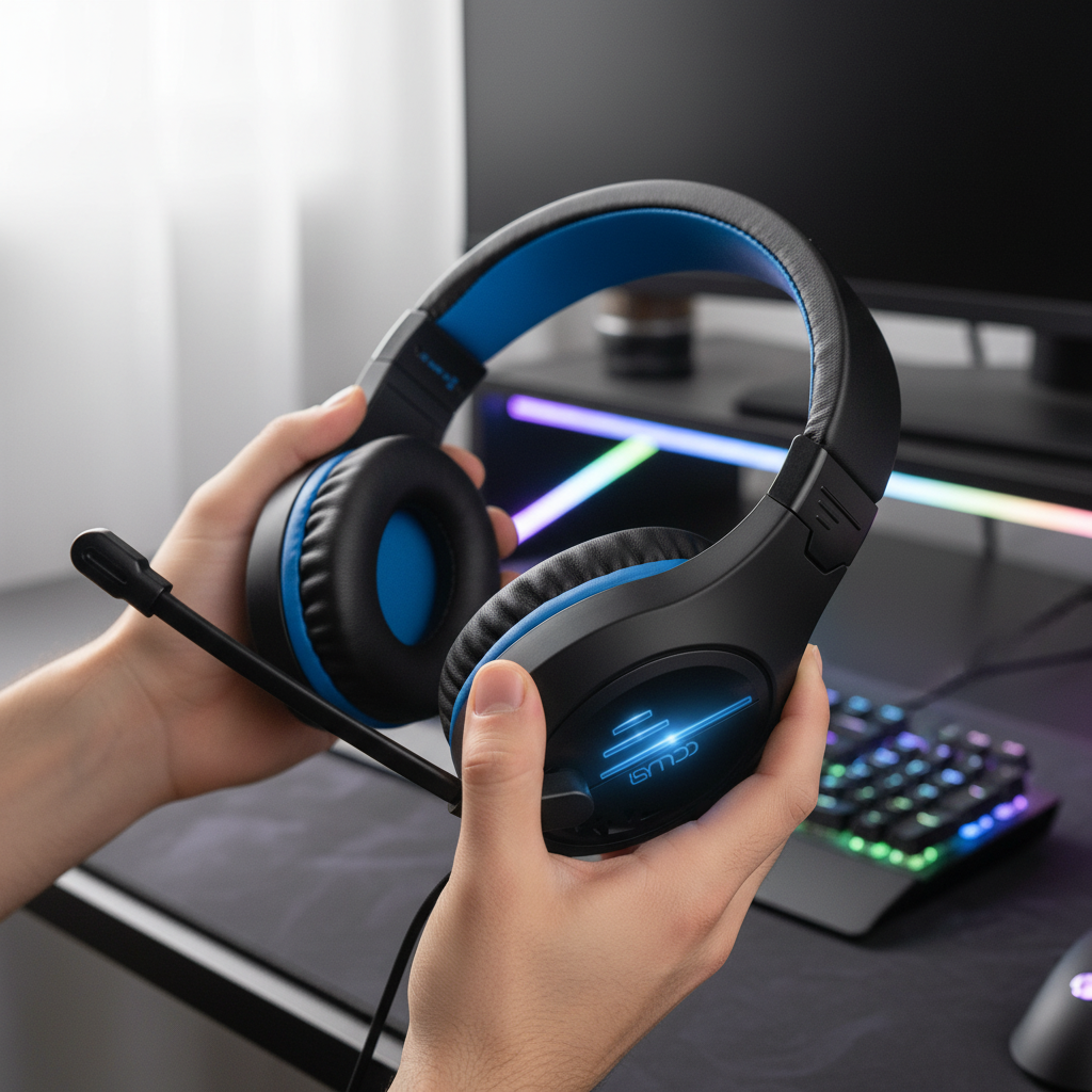 Colusi Gaming Headset CLS100 Pro+Gaming 3.5+USB Headphone |Black/Blue