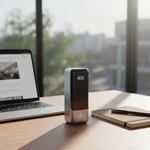 بطارية شحن متنقلة من أسلي جلوبال بسعة 27000 مللي أمبير مع شحن سريع PD و3 منافذ USB بقوة 145 واط | رمادي