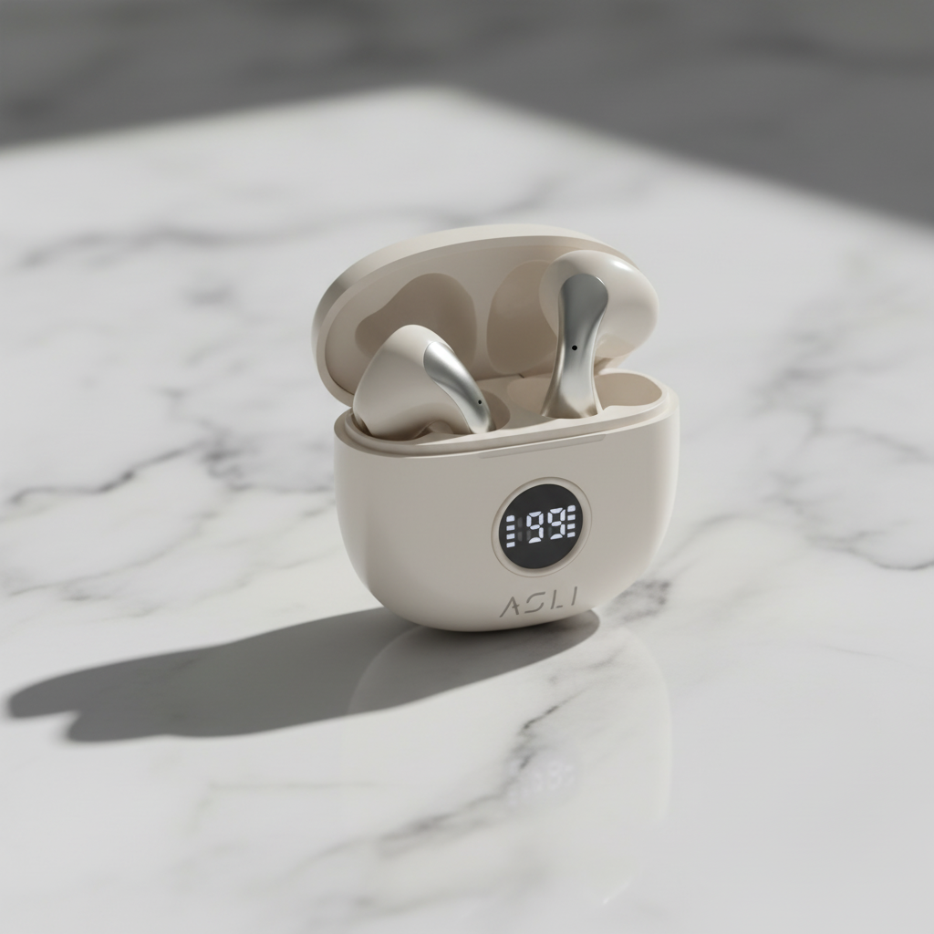 سماعة EchoPods Pro من أسلي جلوبال – لاسلكية TWS بتحكم باللمس ومقاومة IPX4 | ذهبي