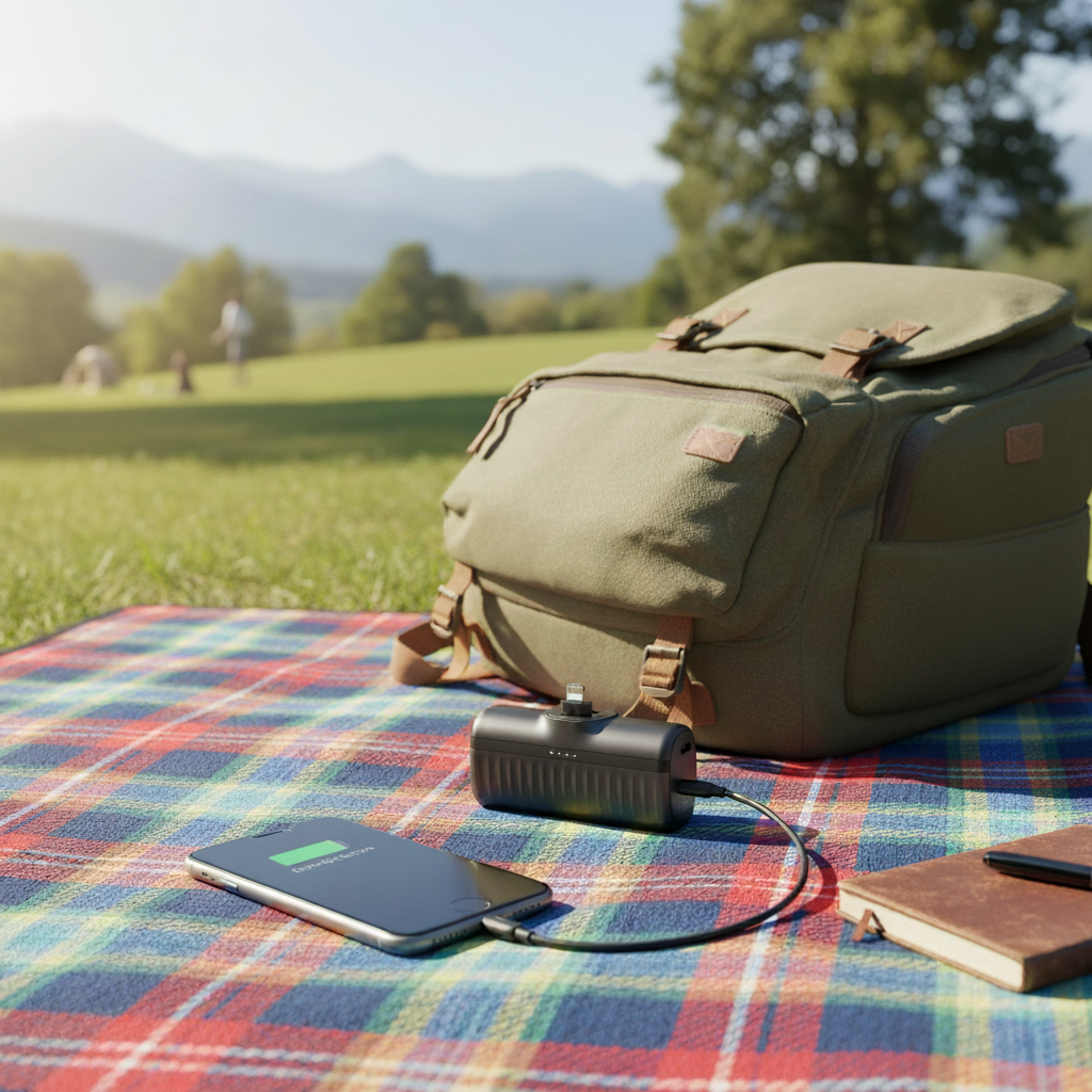 بطارية متنقلة PrimeBrio Clip C5 من ليزل – بسعة 5000 مللي أمبير، قدرة 20 واط، منفذ USB-C  | أسود