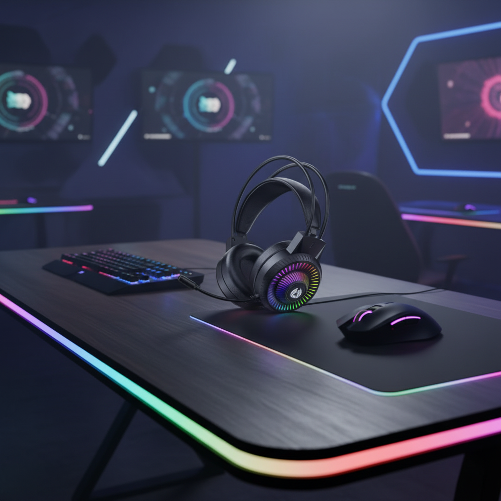 E-Sport Gaming Headset With Backlight With 3.5mm Jack