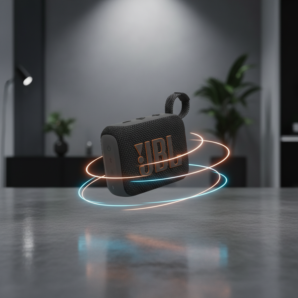 مكبر صوت Go 4 محمول فائق الصغر مقاوم للماء من JBL | أسود