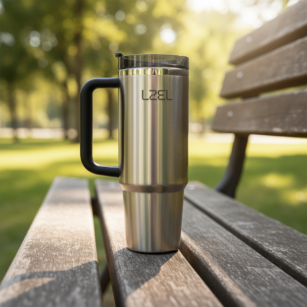 LZEL Tumbler With Handle 800ML Aqua Pure Vacuum Insulated | Steel