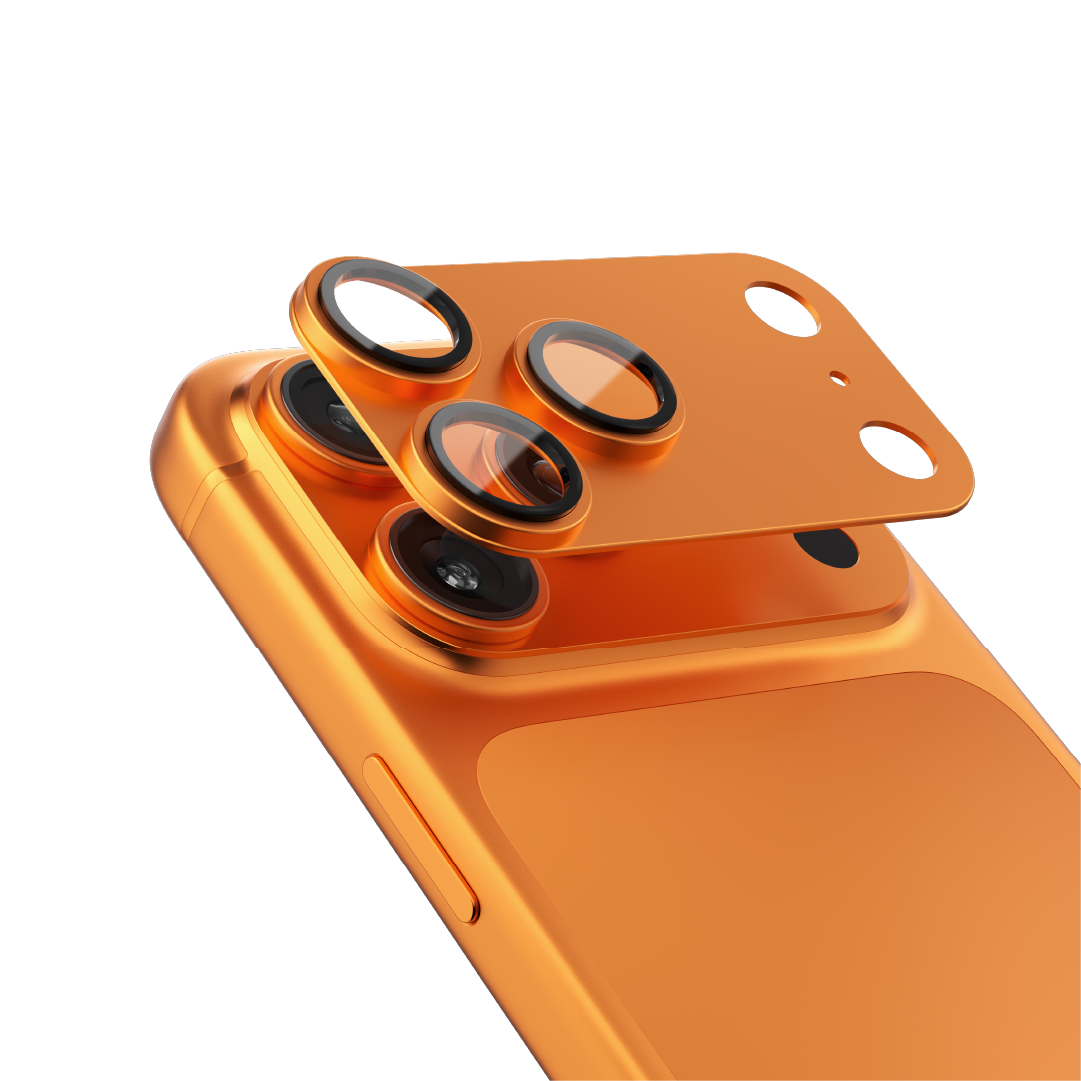 Asli  Global Armorlens Series Metal Tempered Glass Camera Lens Protector For IPhone 17 Pro Max | Orange