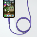 LZEL Celeris Silox CXL Soft Silicone USB-C to USB-C Cable, 480Mbps, 240W Max, 1m | Purple