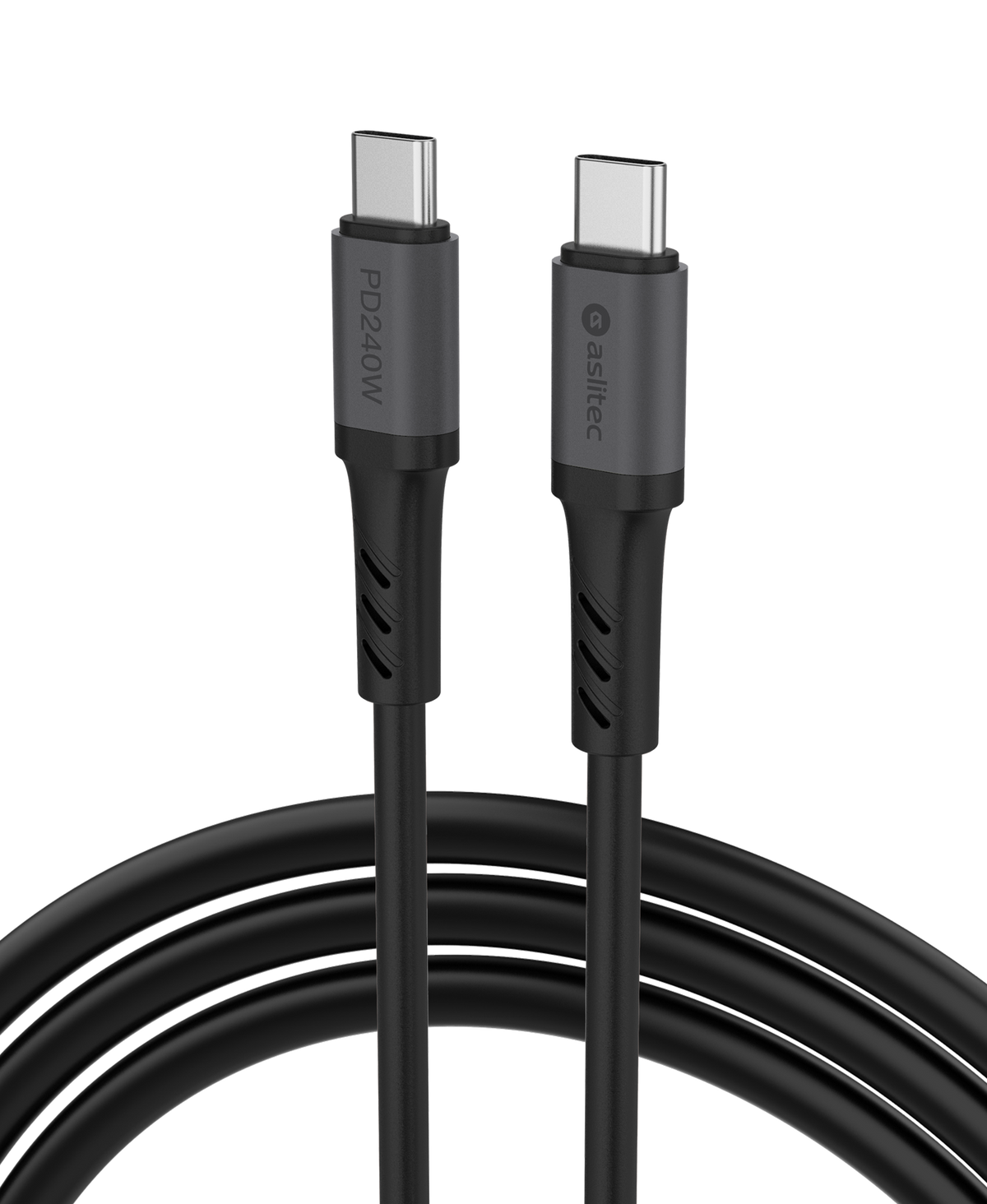 كيبل aslitec GRAPHENEX  للشحن السريع ونقل البيانات بقدرة 240 واط – USB-C إلى USB-C
