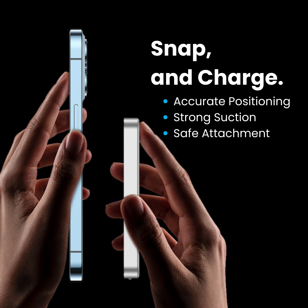 Momax Q.mag Power6 5000 Magnetic Wireless Battery Pack | Silver