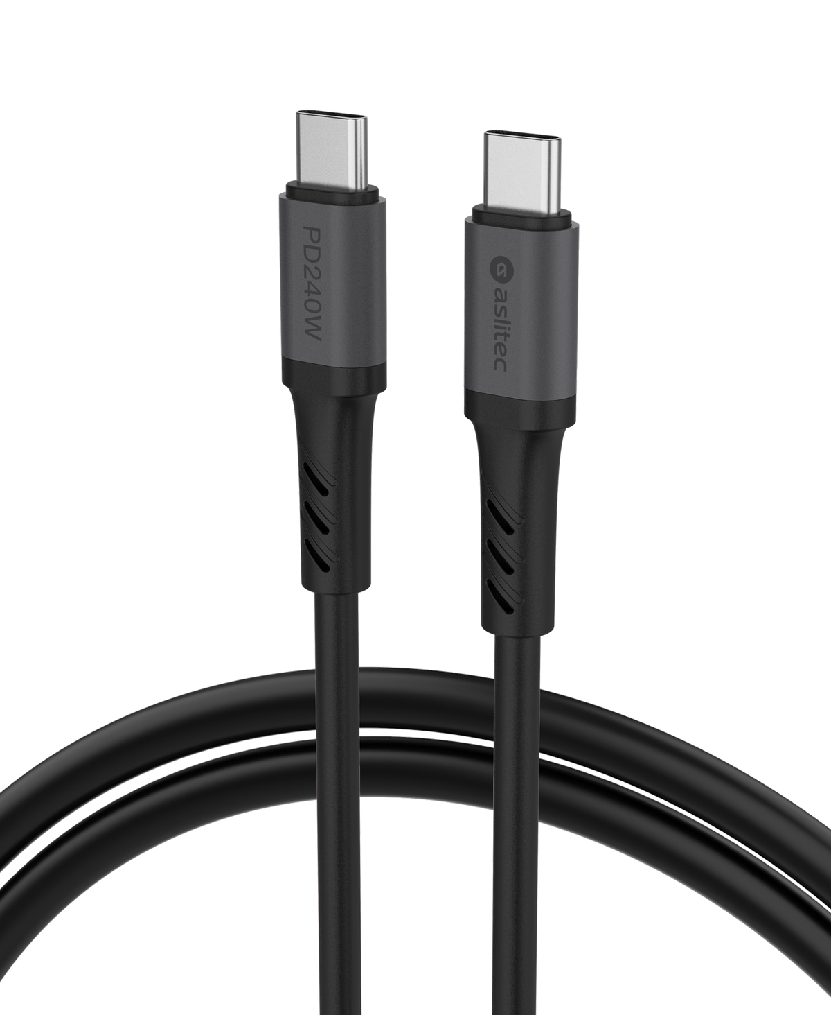 كيبل aslitec GRAPHENEX  للشحن السريع ونقل البيانات بقدرة 240 واط – USB-C إلى USB-C