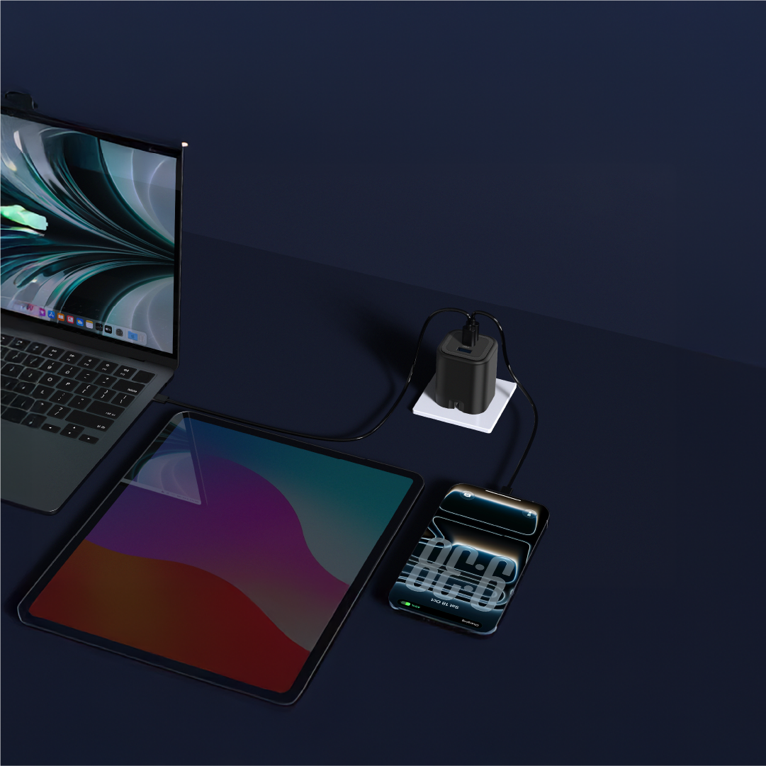 Asli  Global Maxcharge 65 Gan 3-Port Usb-A & Dual Usb-C Fast Charger | Black