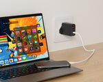 شاحن aslitec VexoraGaN بقدرة 35 واط – شاحن GaN فاخر بمنفذي USB-A و USB-C