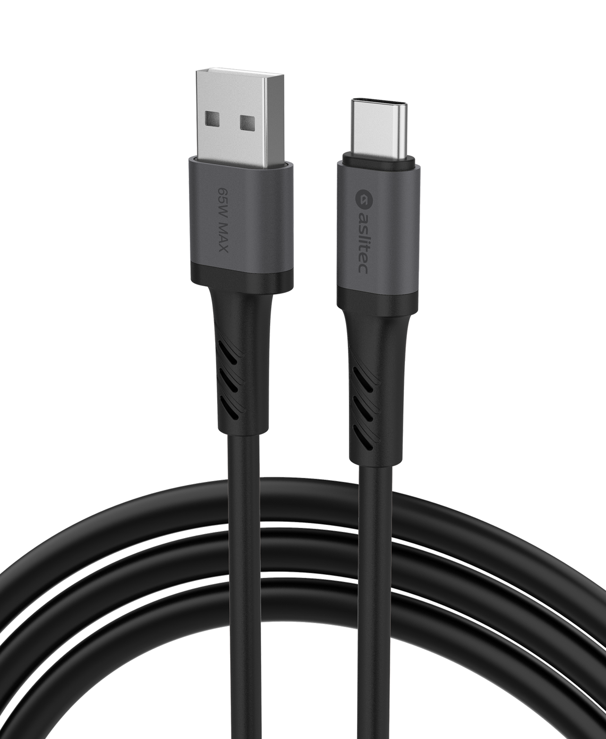 كيبل Aslitec GRAPHENEX  للشحن السريع ونقل البيانات بقدرة 65 واط – USB-A إلى USB-C
