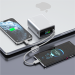 LZEL Neurovolt 15K Pd22.5W Mini Power Bank Pd3.0 & Qc3.0 | Usb-C Cable & Lightning Cable | Silver