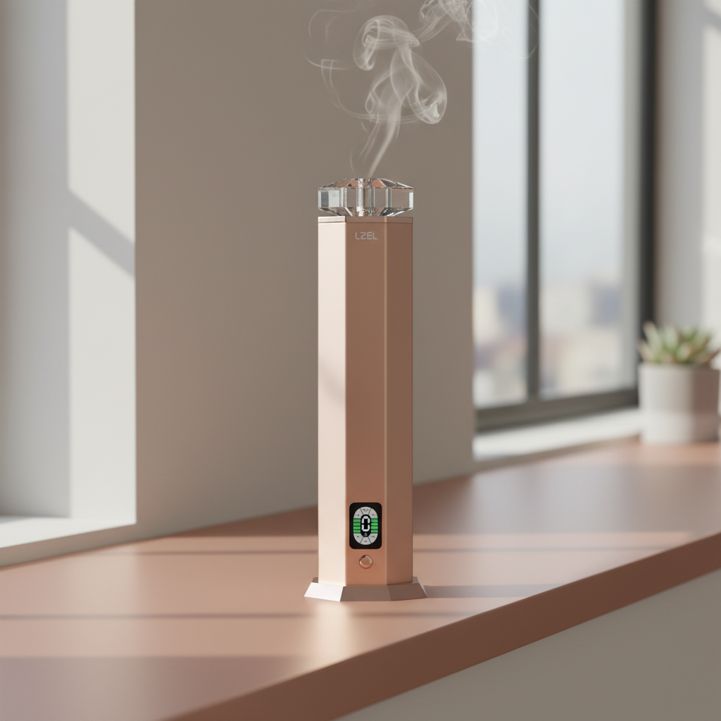 LZEL Aroma Diffuser Aromavista Essence Premium Scent Diffuser Led Display - Cold Air Diffusion Tech - 120 Ml | Gold