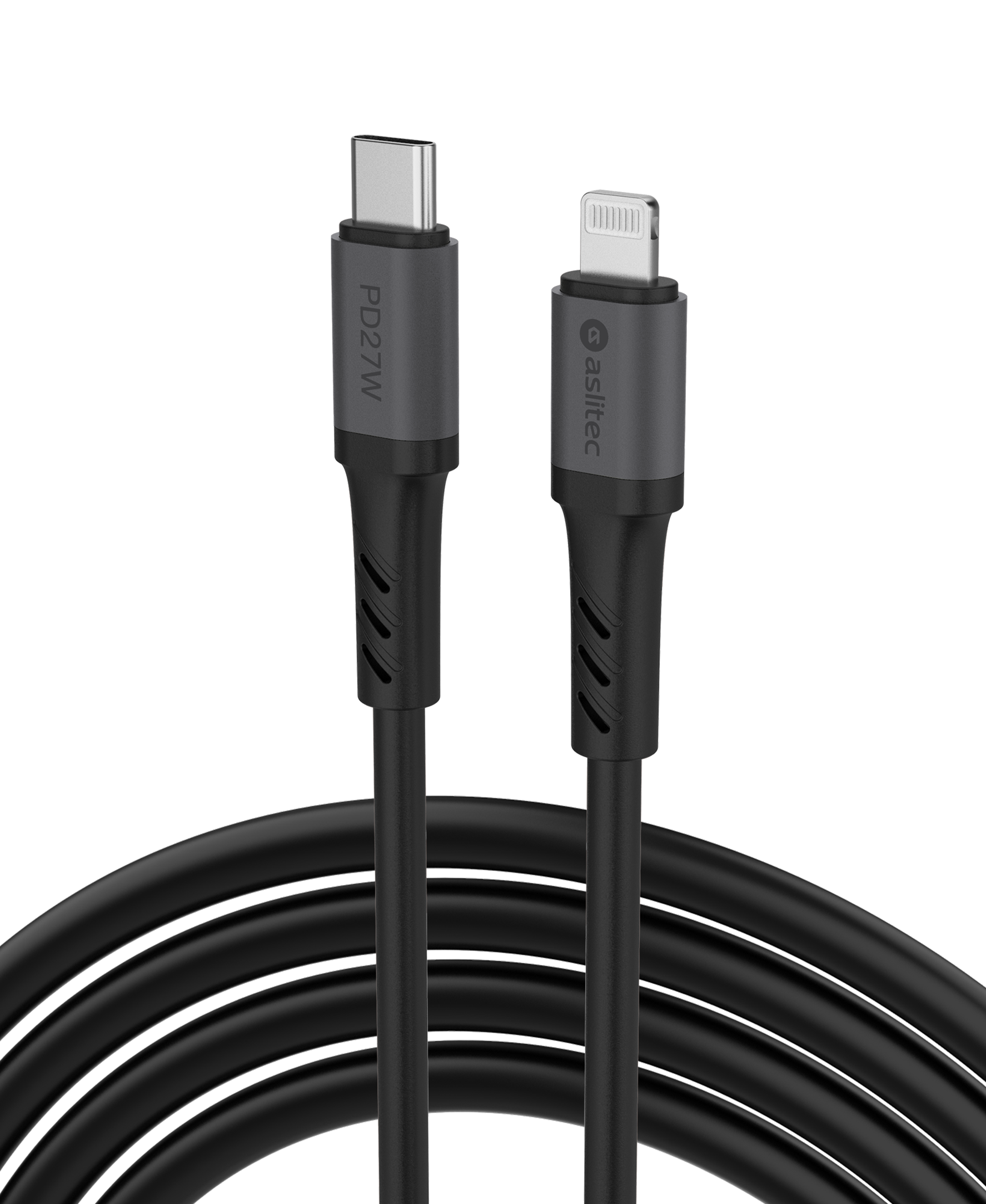 كيبل Aslitec GRAPHENEX SYNC للشحن السريع ونقل البيانات – USB-C إلى Lightning
