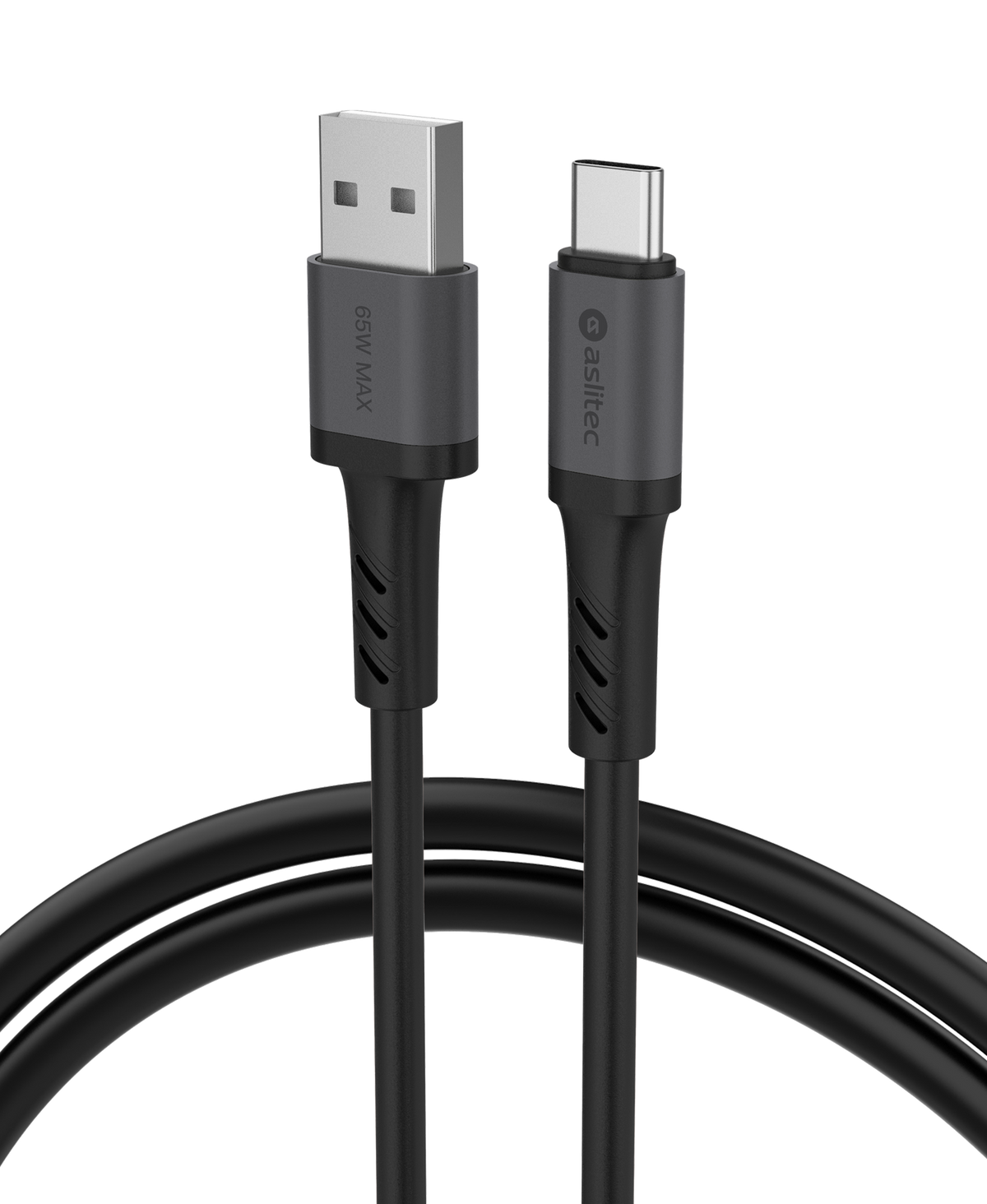 كيبل Aslitec GRAPHENEX  للشحن السريع ونقل البيانات بقدرة 65 واط – USB-A إلى USB-C