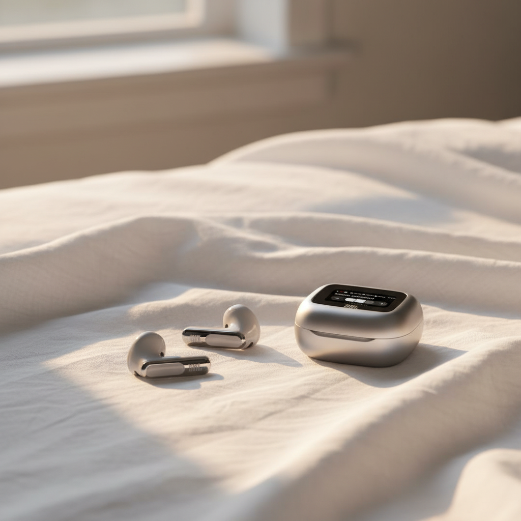 JBL Live Flex 3 True Wireless Earbuds With Display | Silver