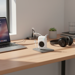 بطارية متنقلة من ليزل مغناطيسي بسعة 10,000 مللي أمبير مع شحن PD عبر USB-C وكابل مدمج | أبيض