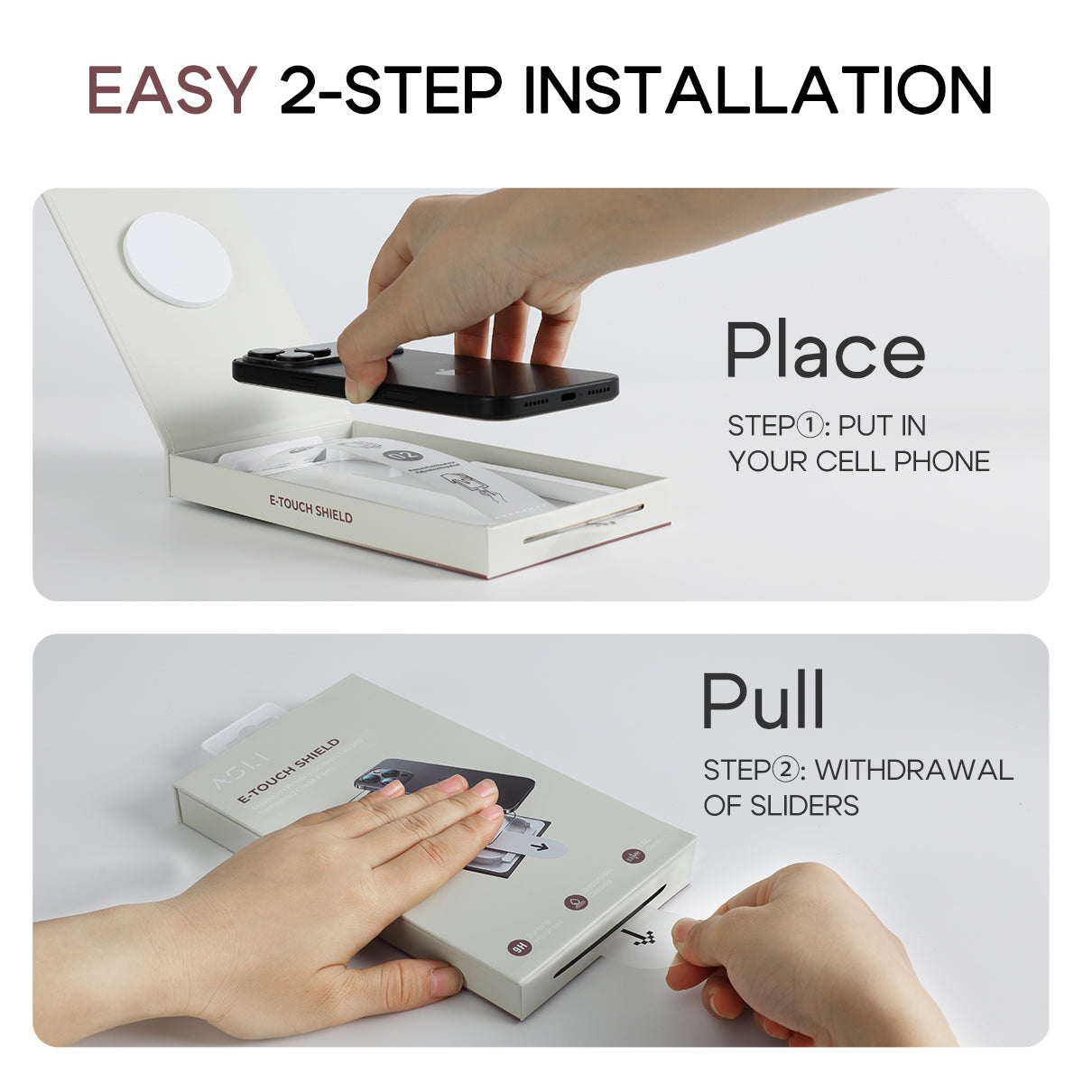 Asli Global E-Touch Shield Premium Glass With Applicator for iPhone 17 Pro Max | Privacy