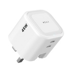 شاحن من Asli Powercore Dual GaN بقدرة 45 واط – منفذي USB-C