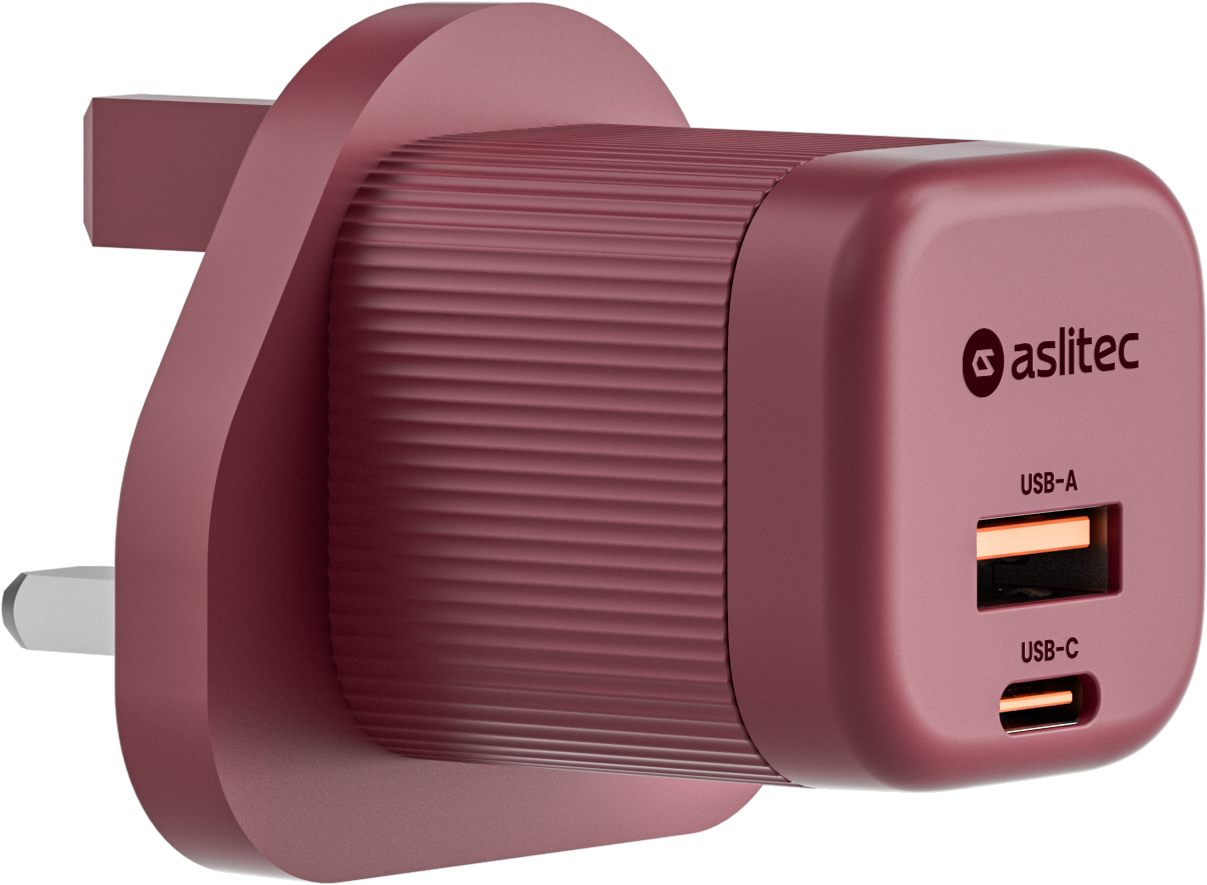 شاحن aslitec VexoraGaN بقدرة 35 واط – شاحن GaN فاخر بمنفذي USB-A و USB-C