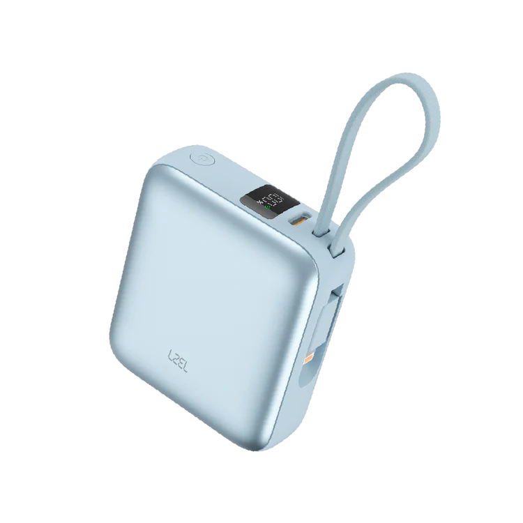 LZEL Neurode Sync Mini 10000Mah  Pd3.0 & Qc 3.0|25.5W|Built-In Type-C & Lighting Power Bank