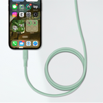 LZEL Celeris Silox CXL Soft Silicone USB-C to USB-C Cable, 480Mbps, 240W Max, 1m | Green