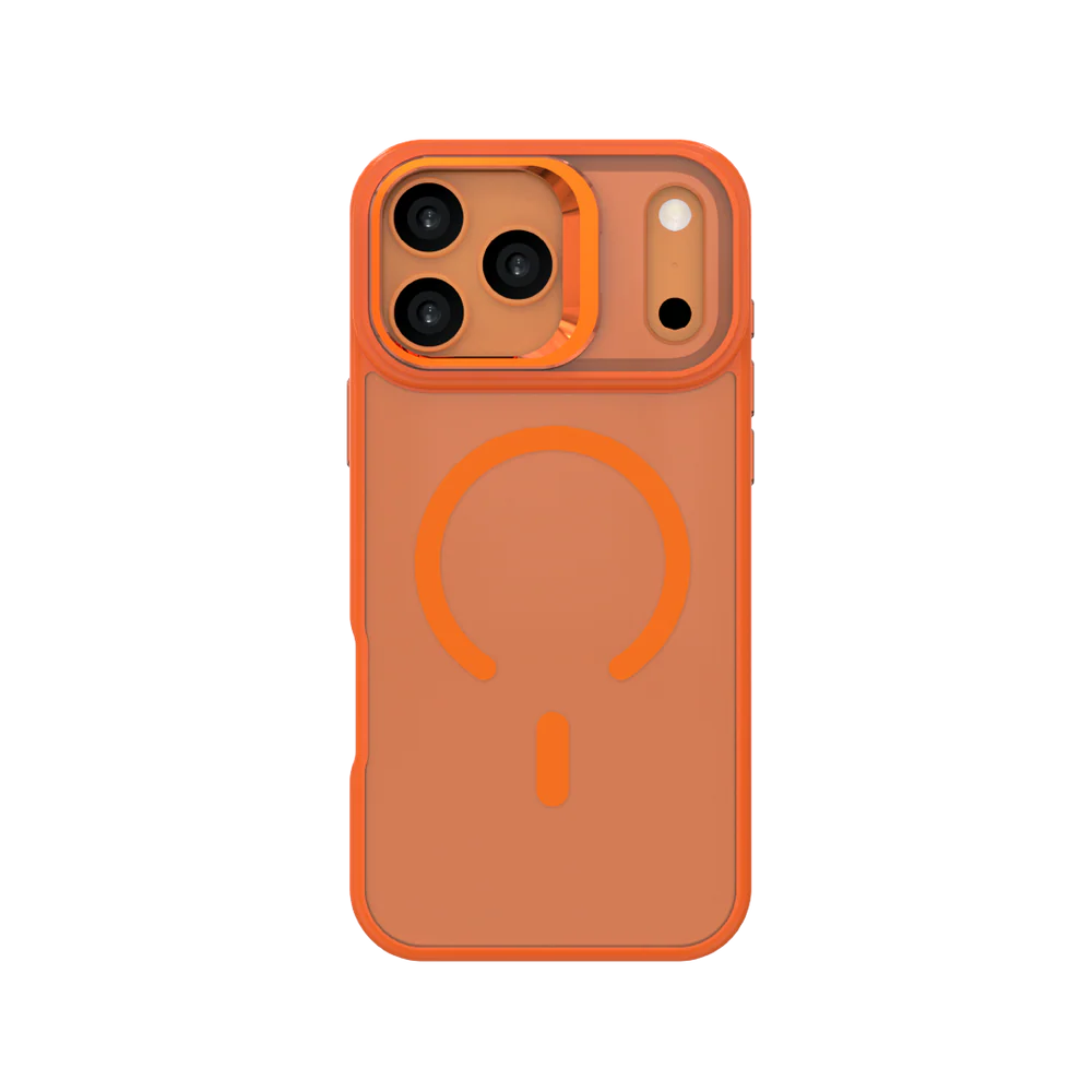 كڤر حماية بحامل معدني مدمج مع الكاميرا لهاتف iPhone 17 Pro