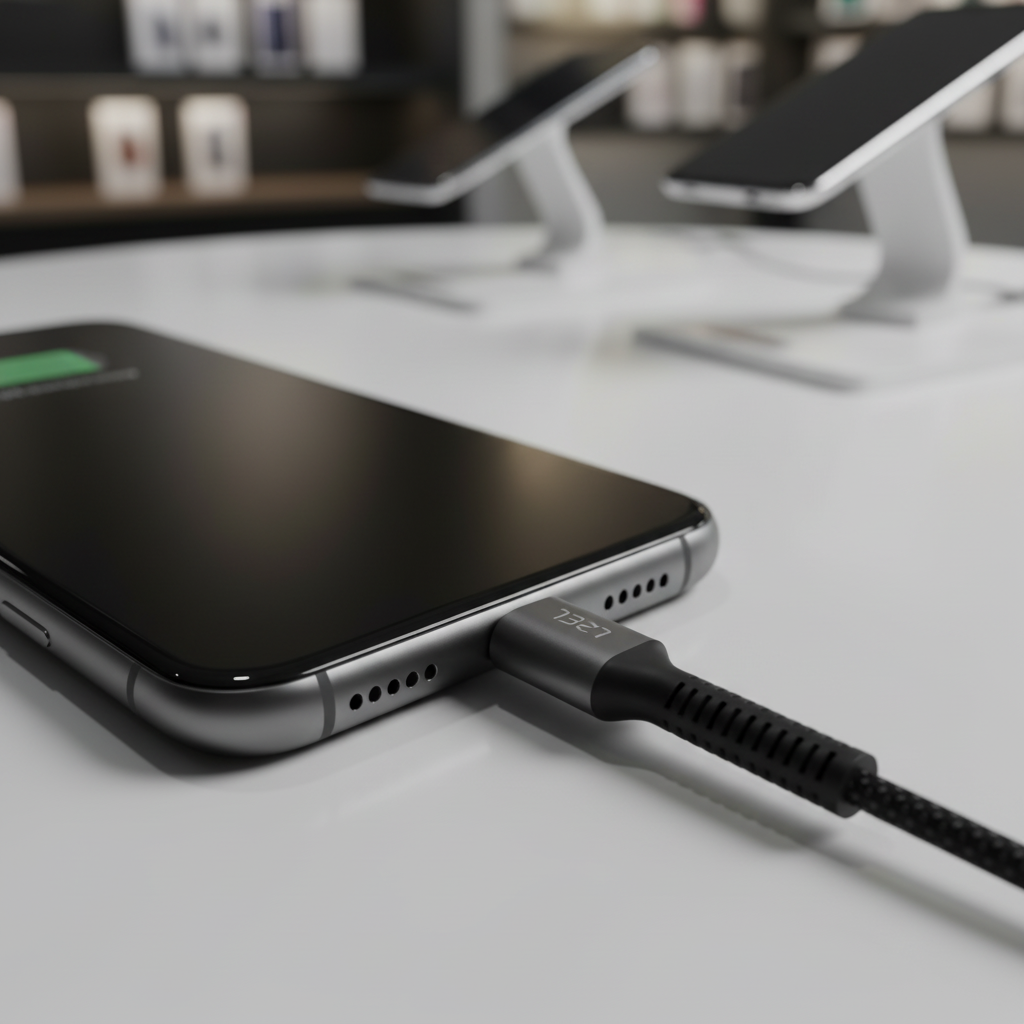 LZEL Celeris Power Ac Fabric Braided USB-A to USB-C Cable 1.2m | Black