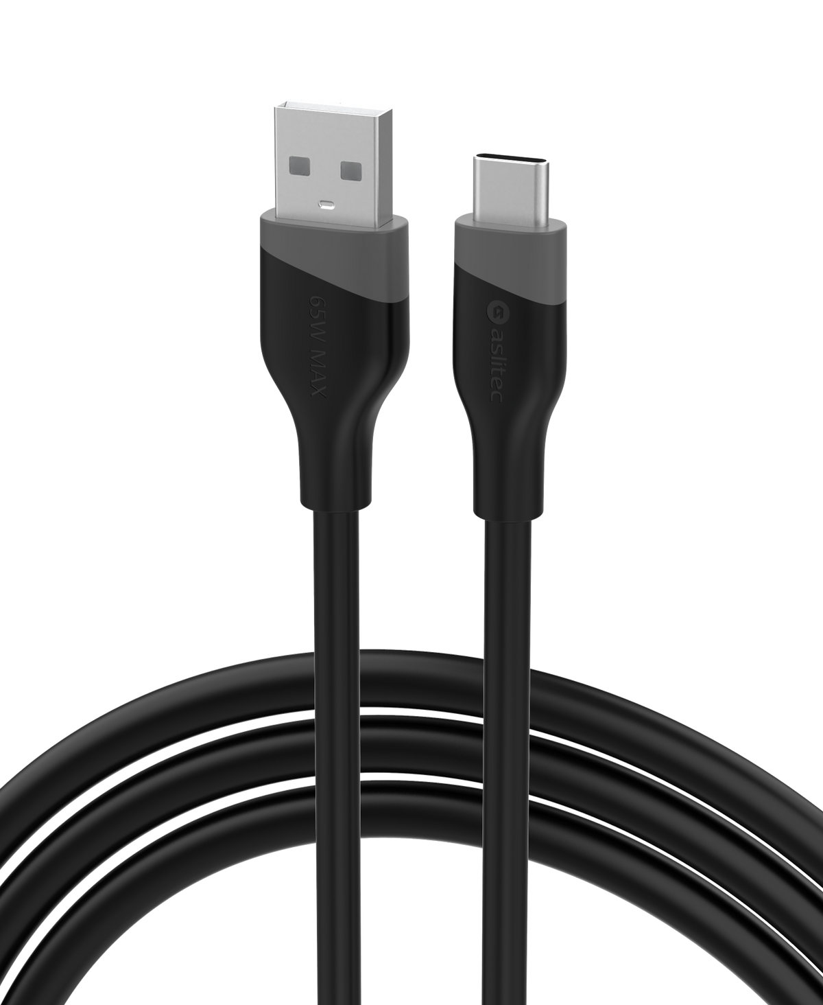 aslitec SILICORECHARGE 65W Fast Charging & Data Cable – USB-A to USB-C