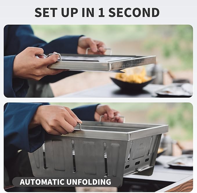 Naturehike Stainless Steel Folding Grill | Stainless Steel (Small)