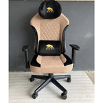 Black Bull Gaming Chair With Molded Headrest Up & Down - Fabric | Black/Brown