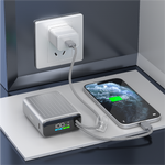 LZEL Neurode 10K Pd 35W Mini Power Bank Pd3.0 & Qc3.0 | Usb-C Cable & Lightning Cable | Silver