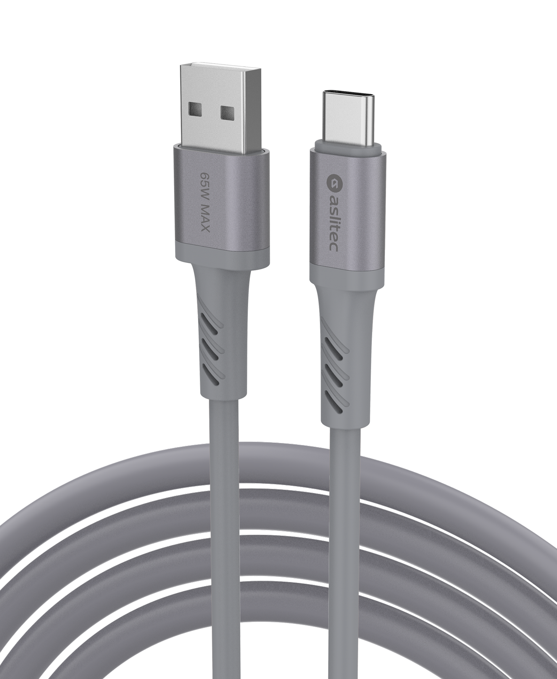 كيبل Aslitec GRAPHENEX  للشحن السريع ونقل البيانات بقدرة 65 واط – USB-A إلى USB-C