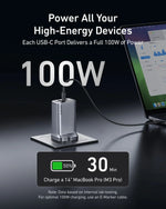 Anker Prime Ultra Fast Charger 100W 3 Ports GaN | Silver