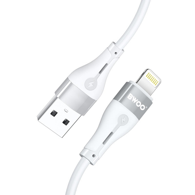 BWOO كابل بيانات معدني من USB-A إلى Lightning بطول 1 متر BO-X288L