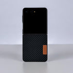 Coblue Leather Grain Drop-Proof Case for Samsung Galaxy Z Flip 7 | Carbon Black