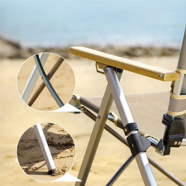 Naturehike TY03 Tall Reclining Lounge Chair | Khaki
