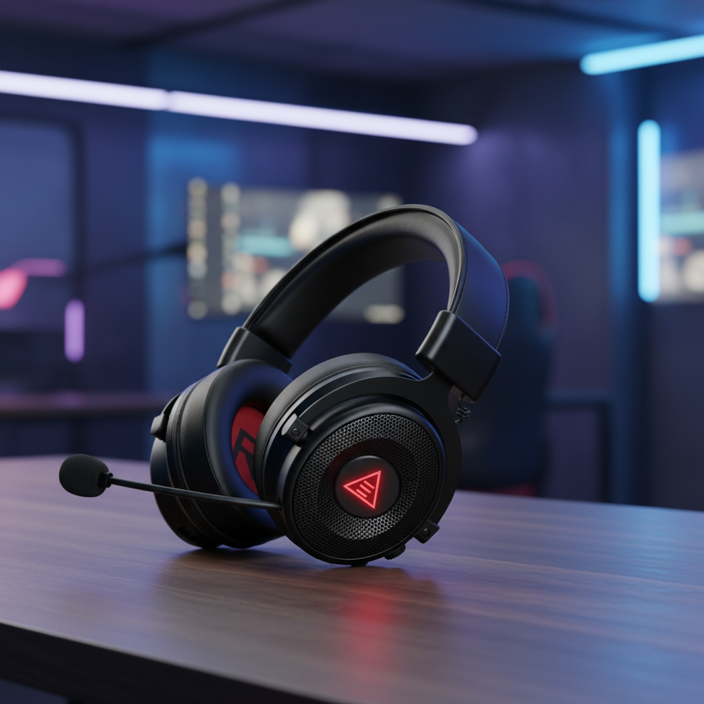 EKSA 2in1 Gaming Headset 7.1 Surround Sound With 3.5mm Jack | Black Red