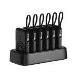 LZEL HexaEnergia Station 6x Wireless Powerbank Charging Dock | 10000mAh Battery | Built-in Cable | Black