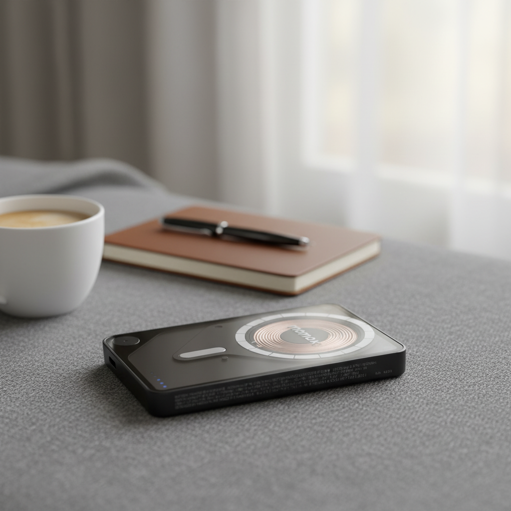 بطارية متنقلة MOMAX Power X Pro لاسلكية مغناطيسية – 5000mAh | أسود