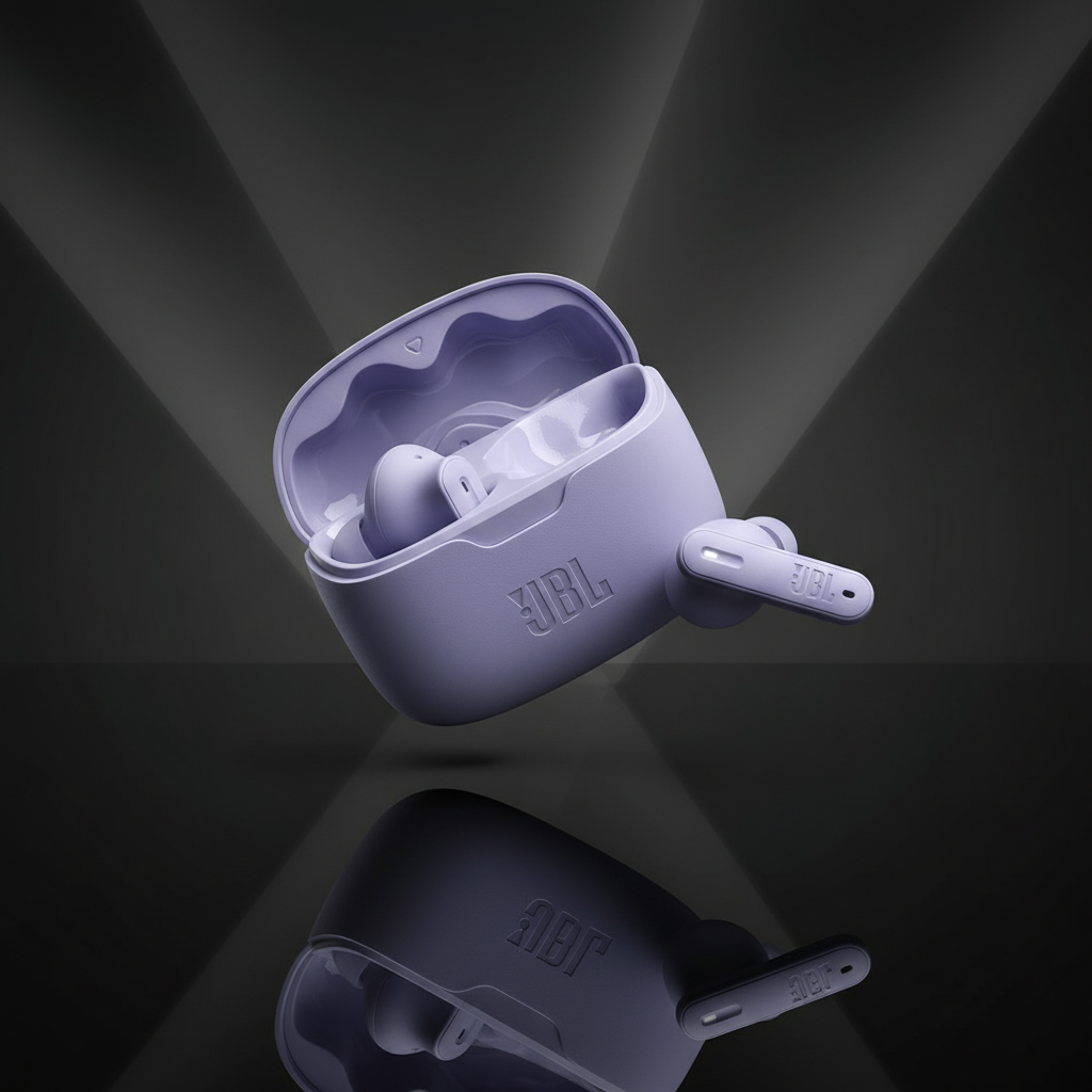 JBL Tune Beam Active Noise Cancelling Earbuds| Purple