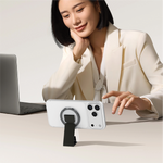 ASLI Magnetic Band Leather Grip & Foldable Stand 2-in-1 Functional Design | Black