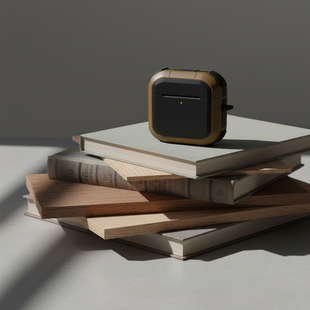 LZEL Airpods 4 Aurum Guard Max Hard PC+TPU Case | Brown/Black