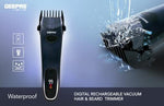 Geepas Rechargeable Hair & Beard Trimmer – 2 Combs, 4 Lengths, Li-Ion, Ceramic & Titanium Blade
