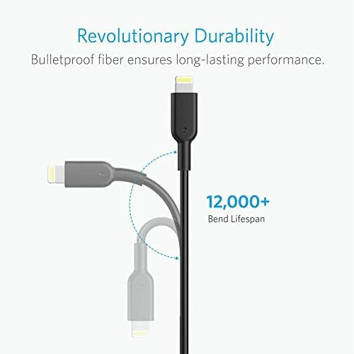 كيبل أنكر Powerline+ II من نوع Lightning C89 مقاس 1.8 م / 6 قدم | أسود 