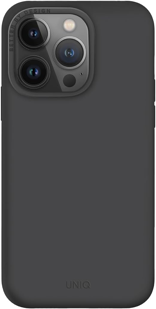 Uniq Lyden Leather Case For iPhone 15 Pro | Grey/Black