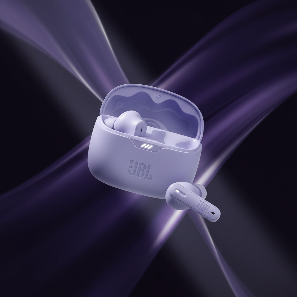 JBL Tune Beam Active Noise Cancelling Earbuds| Purple